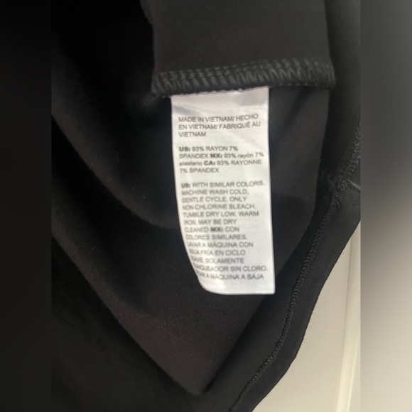 CHICO'S Soft Stretch Solid Black Pleated Dress Size 3 US 16 / 18 / XL NWT - Picture 6 of 9